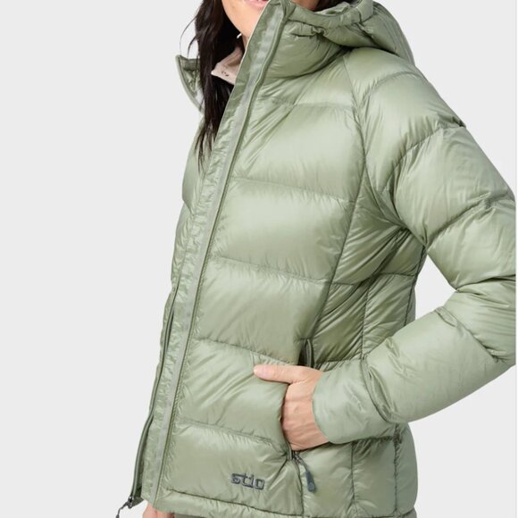 Stio Women's Hometown Down Hooded Jacket in Prickly Rose Pink Size Small NWT! - Picture 11 of 13